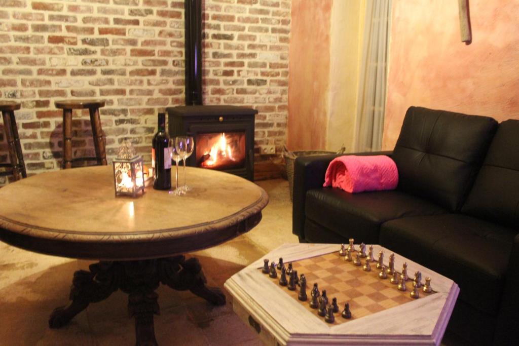 Posezení v ubytování B&B 't Zwaluwnest
