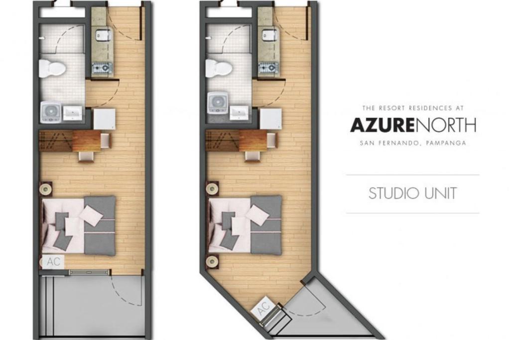 Půdorys ubytování Studio Unit @ Azure North