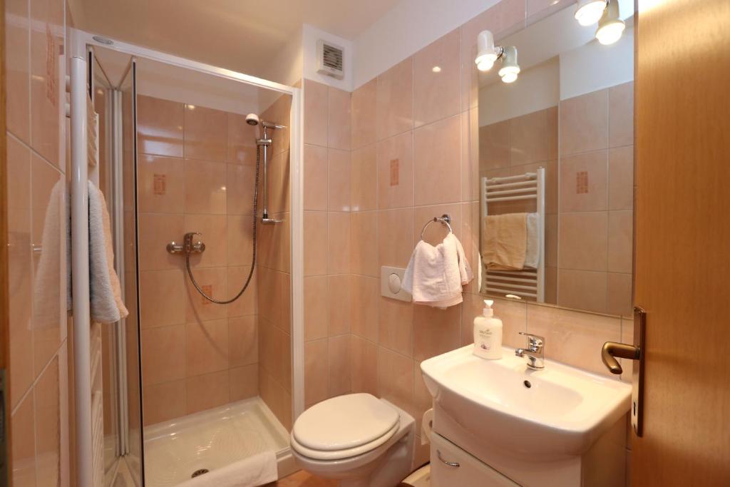 Koupelna v ubytování Accommodation Resman