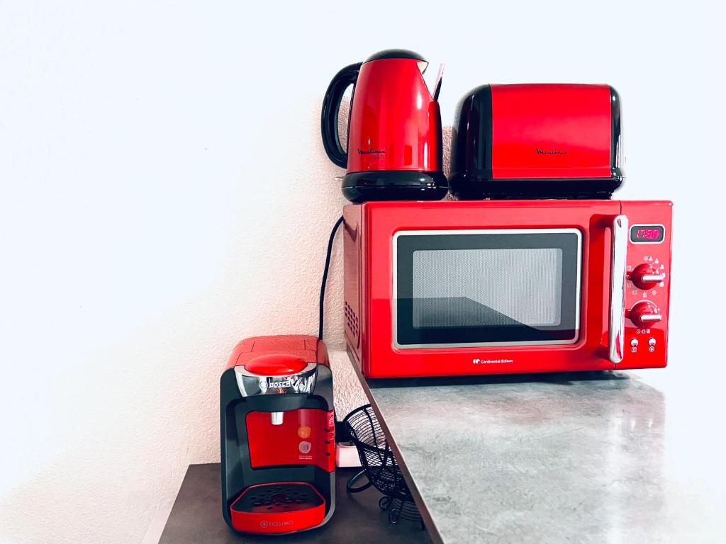 Le Red Escape à 15min du centre avec parking privé gratuit - 工作室公寓