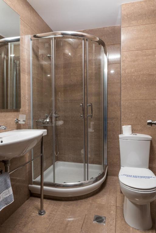 Koupelna v ubytování Hotel Giannoulis