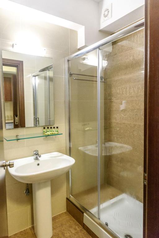 Koupelna v ubytování Hotel Giannoulis