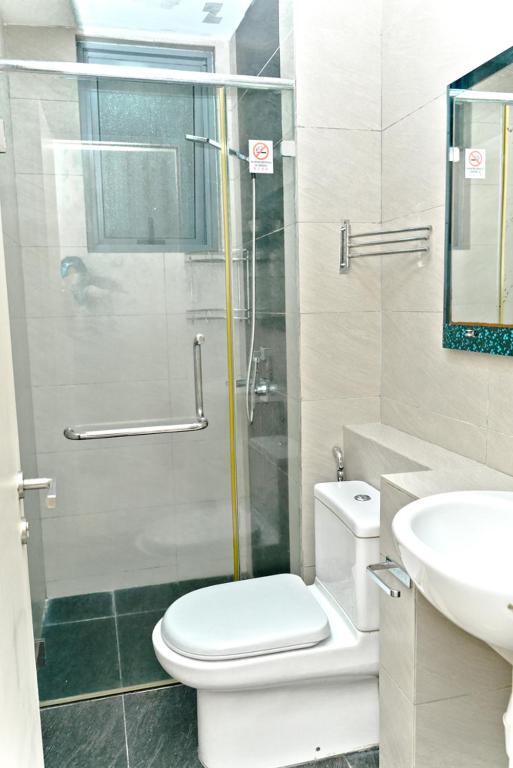 Koupelna v ubytování Bulan Guesthouse Imago