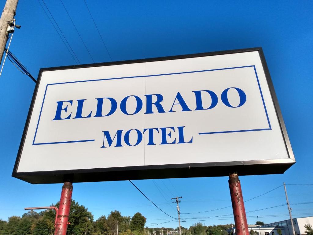 um sinal para um motel El Dorado em Eldorado Motel, New Castle em New Castle