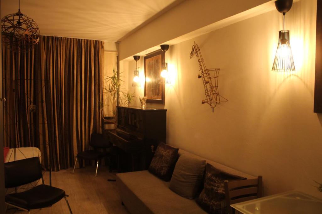 Posezení v ubytování Apartment Art Jazz Music