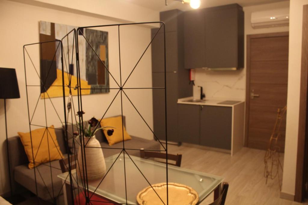 Kuchyň nebo kuchyňský kout v ubytování Apartment Art Jazz Music