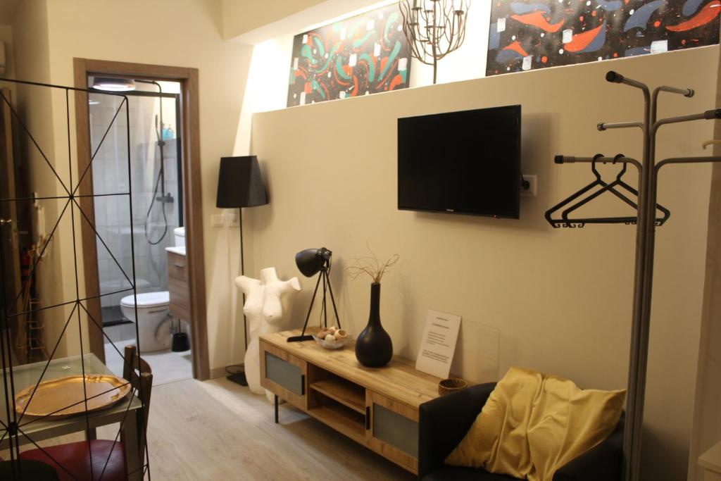 TV a/nebo společenská místnost v ubytování Apartment Art Jazz Music