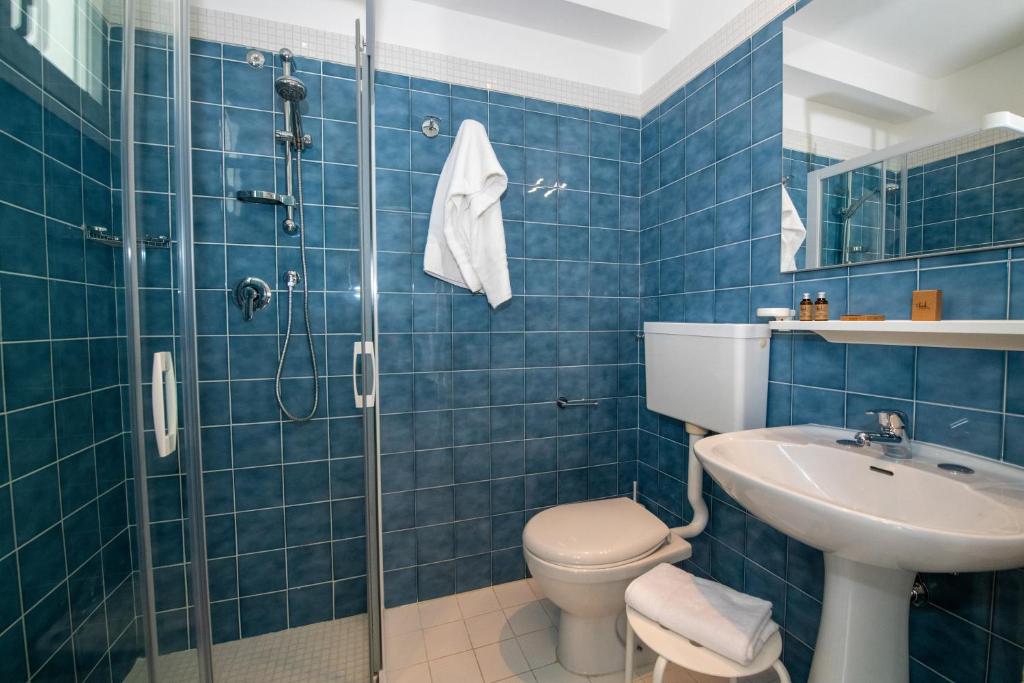Koupelna v ubytování Hotel Delle Mimose