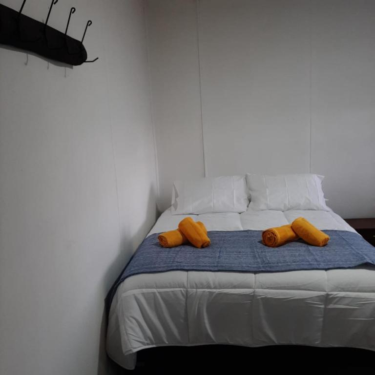 Voodi või voodid majutusasutuse Riverline lodge toas