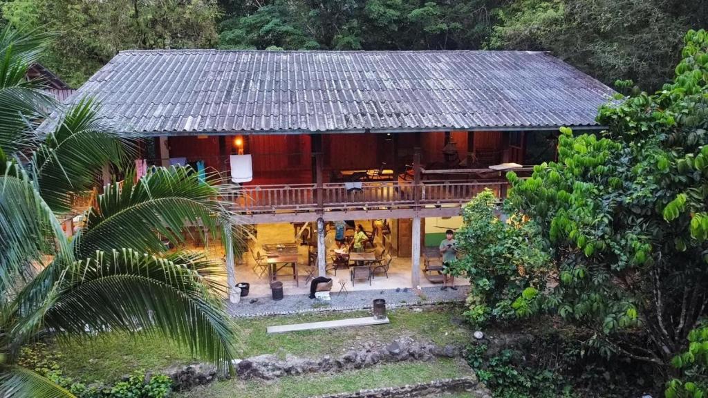 an aerial view of a house in the jungle at forestel homestay kohkood ฟอเรสเทล โฮมสเตย์ เกาะกูด in Ban Khlong Chao