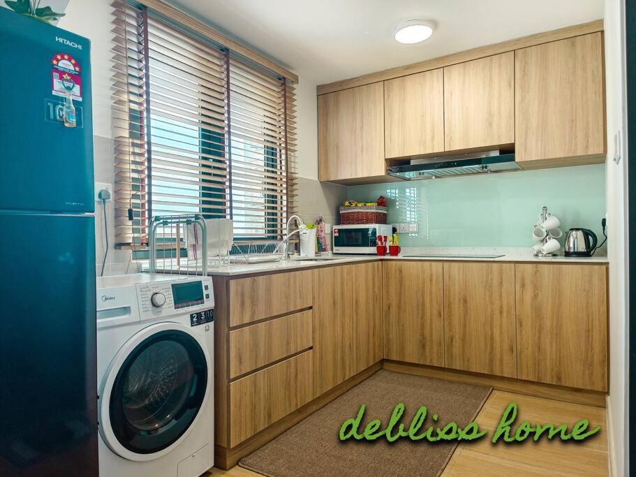 A kitchen or kitchenette at Lovely Loft Apartment with pool