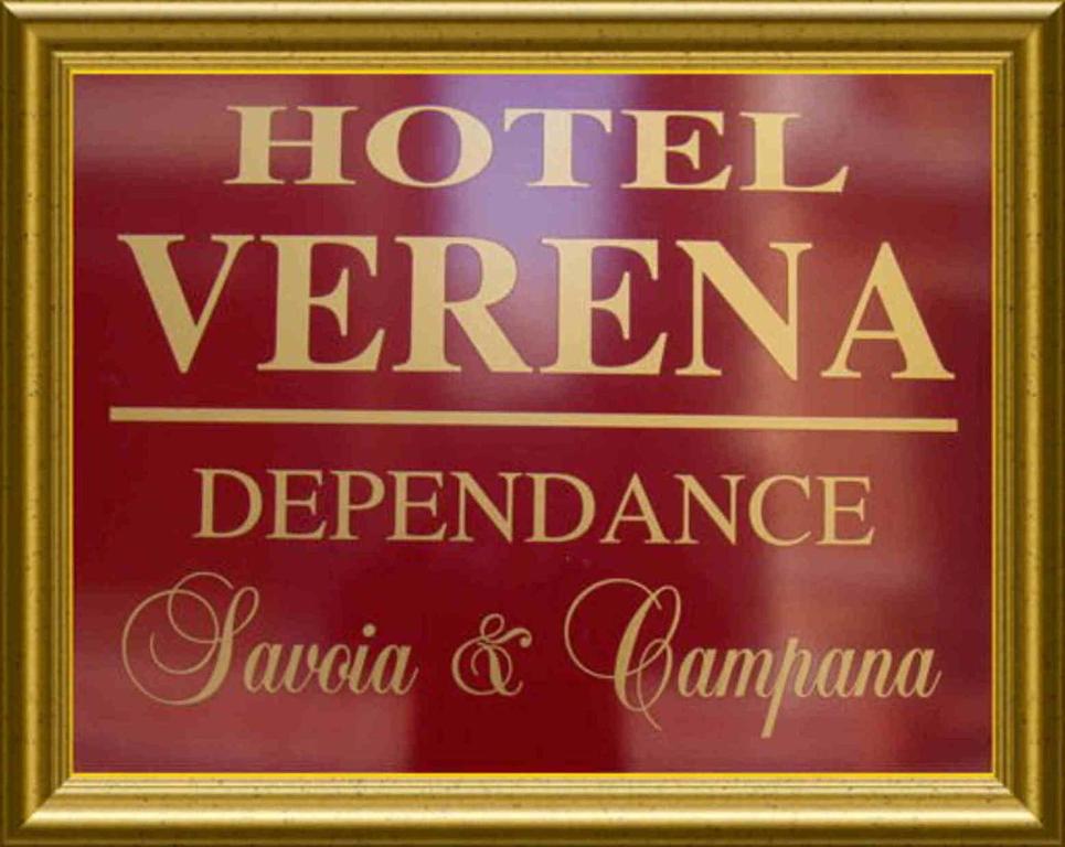 Certifikát, hodnocení, plakát nebo jiný dokument vystavený v ubytování Verena Dependance Savoia & Campana
