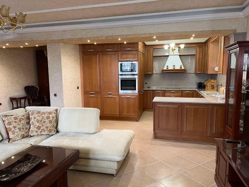 Kuchyň nebo kuchyňský kout v ubytování SOFIA APARTMENTS