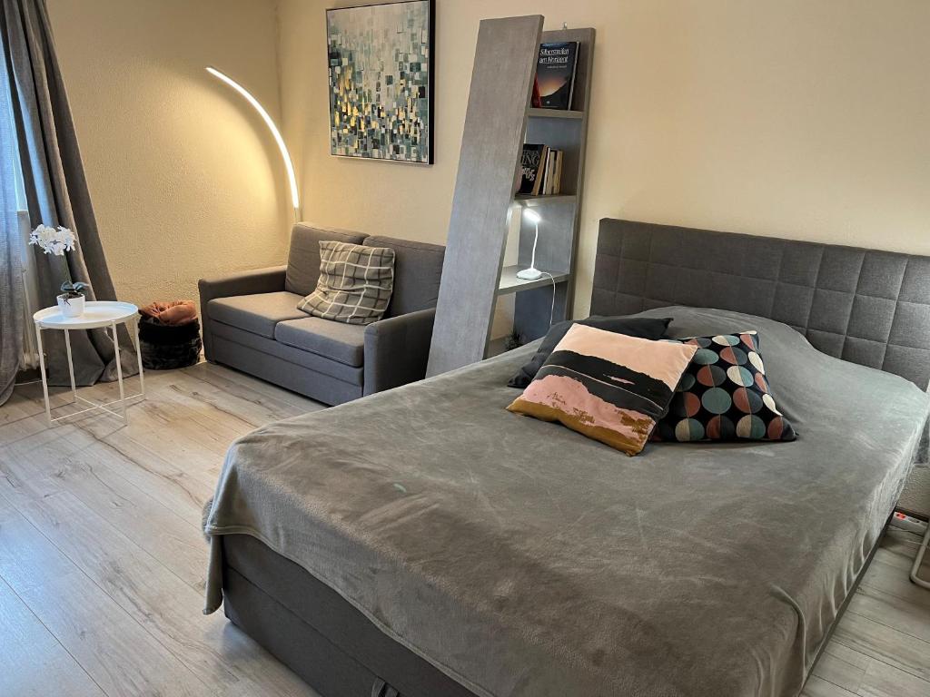 Ένα ή περισσότερα κρεβάτια σε δωμάτιο στο Alice Apartment Wackernheim