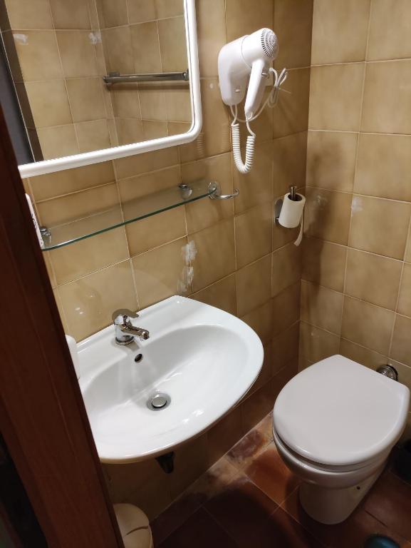 Koupelna v ubytování Hotel Big Bang