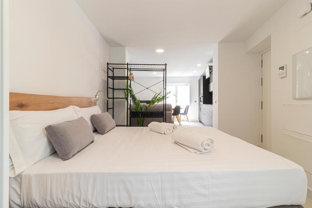 Postel nebo postele na pokoji v ubytování Allo Apartments San Roque Bajo B