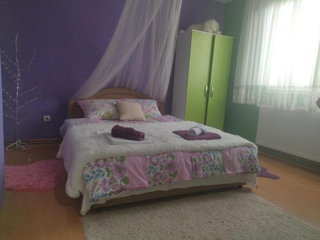 Postel nebo postele na pokoji v ubytování Apartman i sobe Milica Vrnjacka Banja