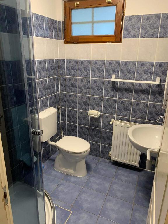 Koupelna v ubytování Cserhátvölgy Panzió
