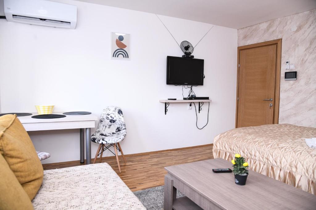 TV a/nebo společenská místnost v ubytování Demir Apartmani