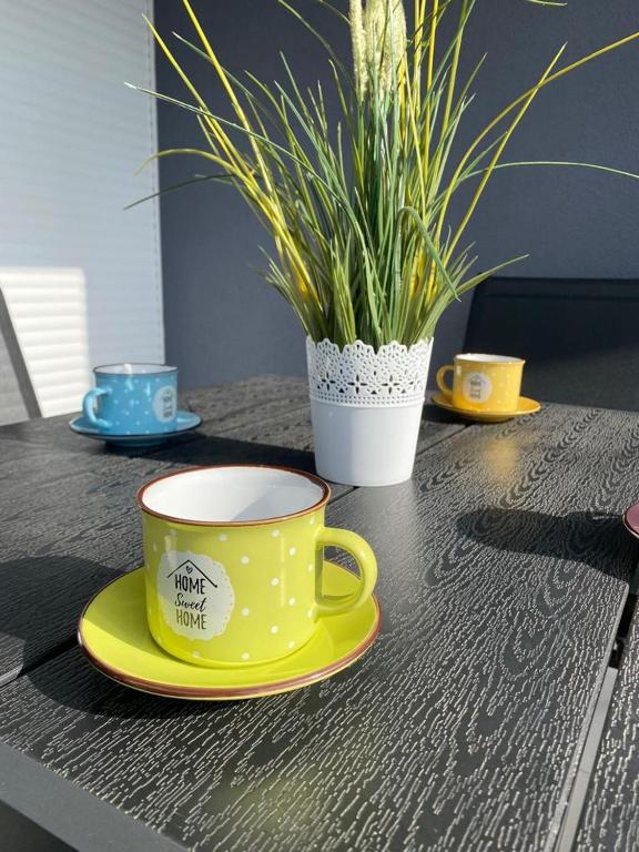 Príslušenstvo na prípravu kávy alebo čaju v ubytovaní Adria-Appartment-Island-Vir #sea #beach #wifi #privateparking #netflix