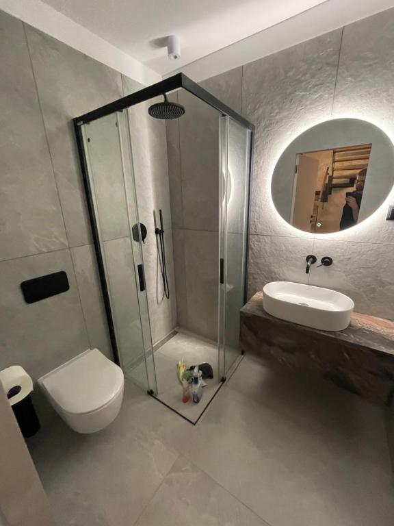 Kúpeľňa v ubytovaní Apartament Szklarski Widok