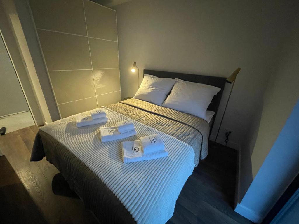 Posteľ alebo postele v izbe v ubytovaní Apartament Szklarski Widok