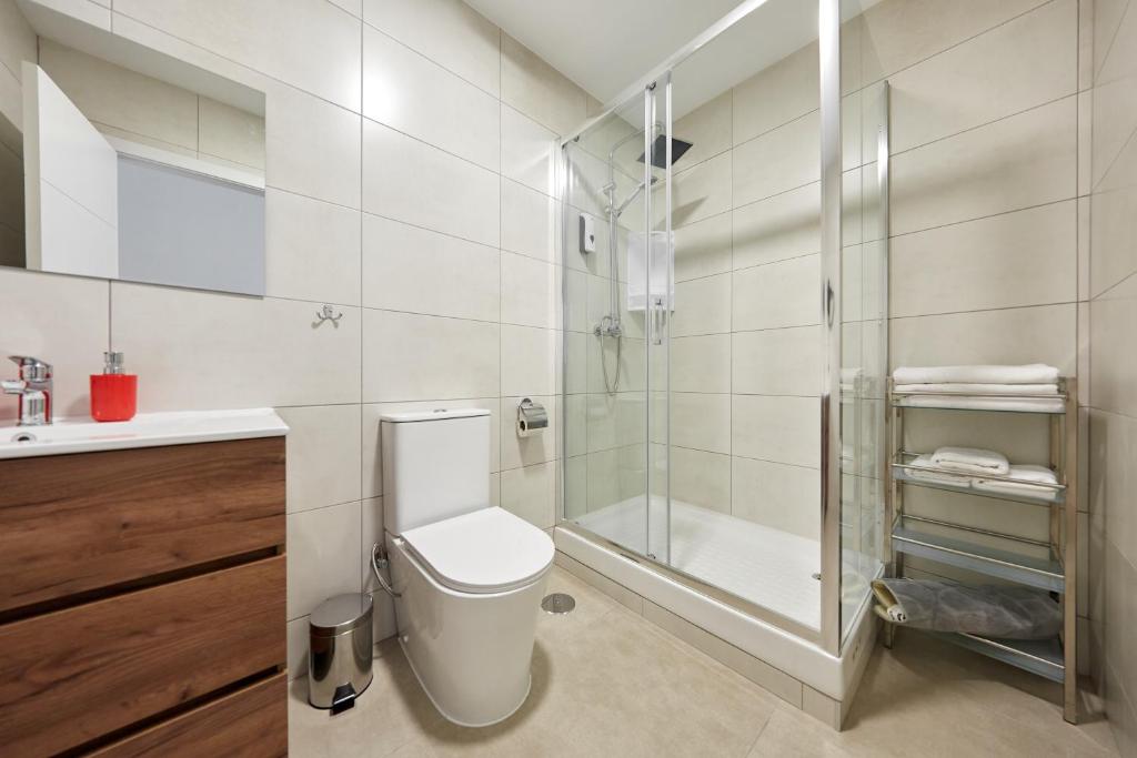 Koupelna v ubytování Sonrisa Deluxe Apartments, Levante