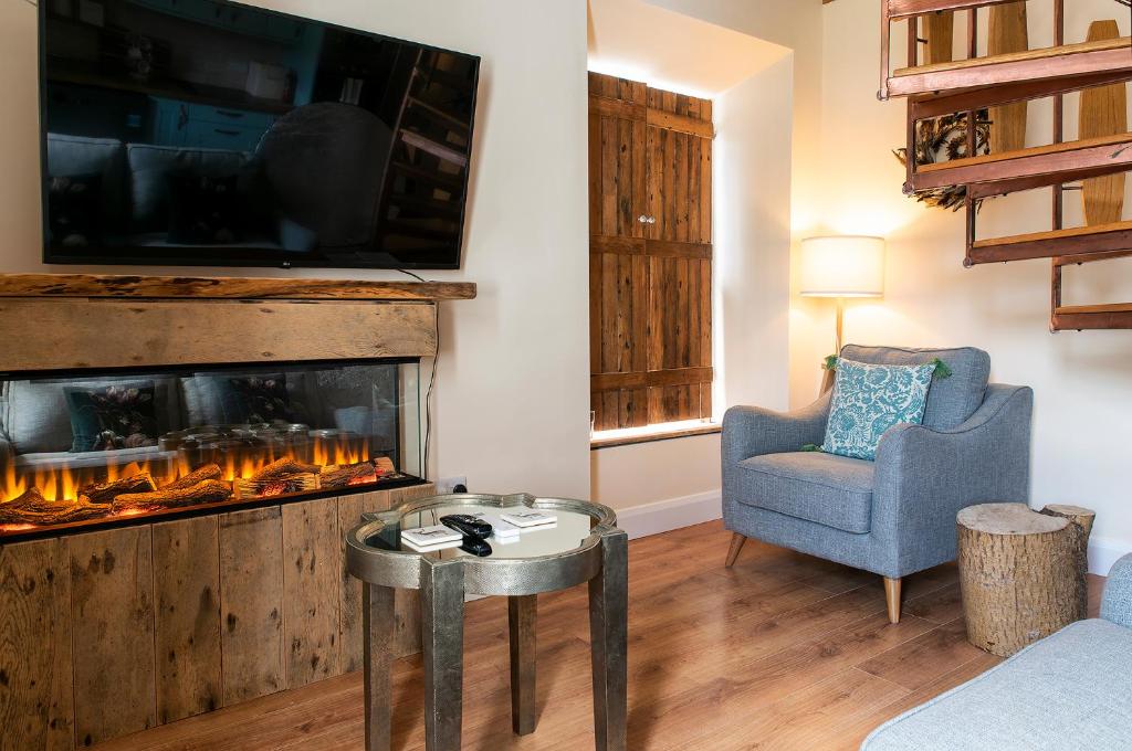 Posezení v ubytování Kylemore House boutique apartments - Connemara Suite