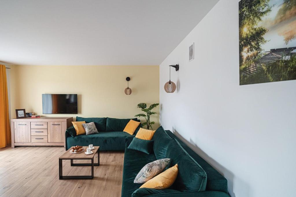 TV a/nebo společenská místnost v ubytování Apartamenty Osada Antałówka Zakopane