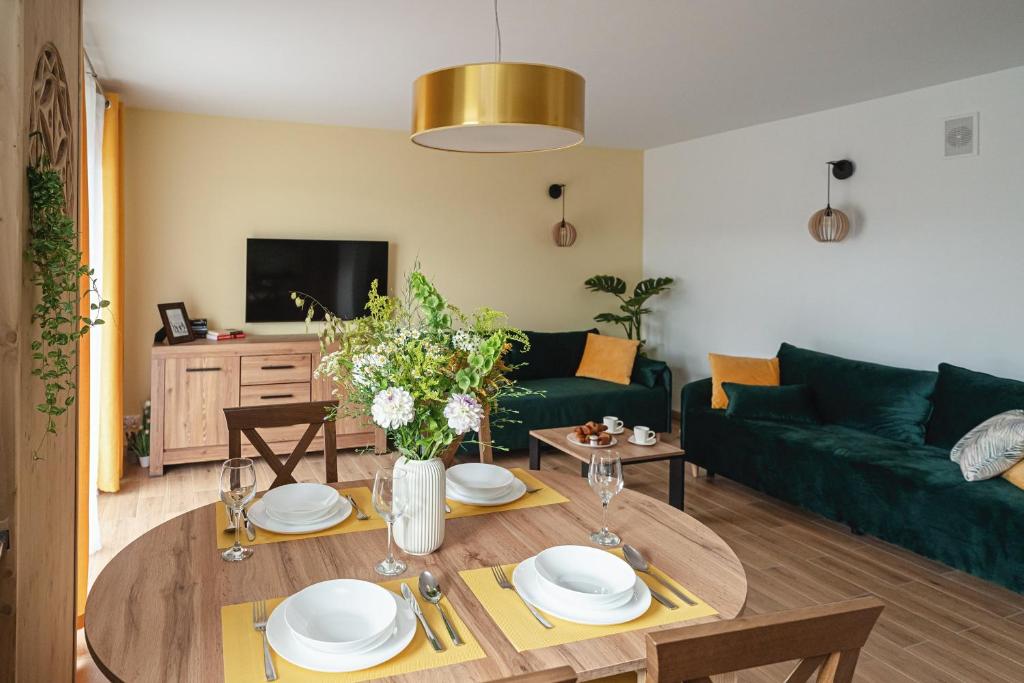 TV a/nebo společenská místnost v ubytování Apartamenty Osada Antałówka Zakopane