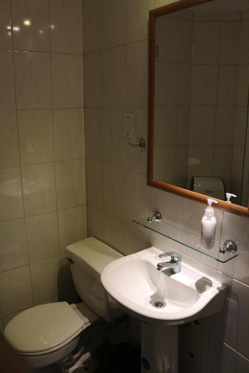 Koupelna v ubytování Hostal Ochen