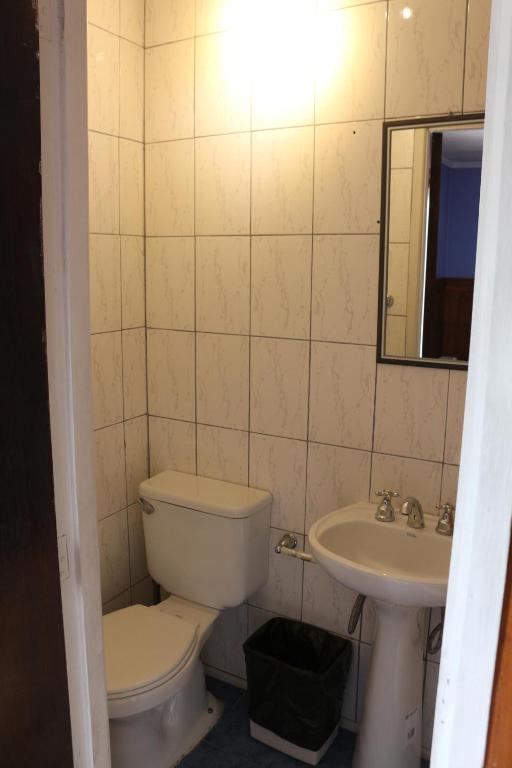 Koupelna v ubytování Hostal Ochen