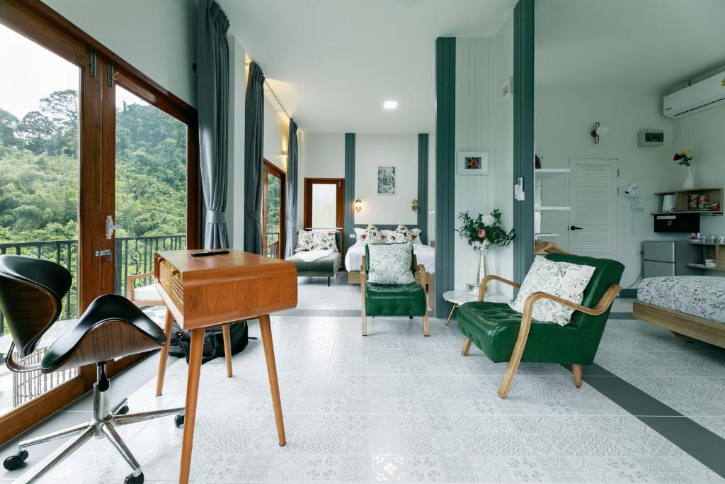 Kuchyň nebo kuchyňský kout v ubytování Magical Mountain View Resort