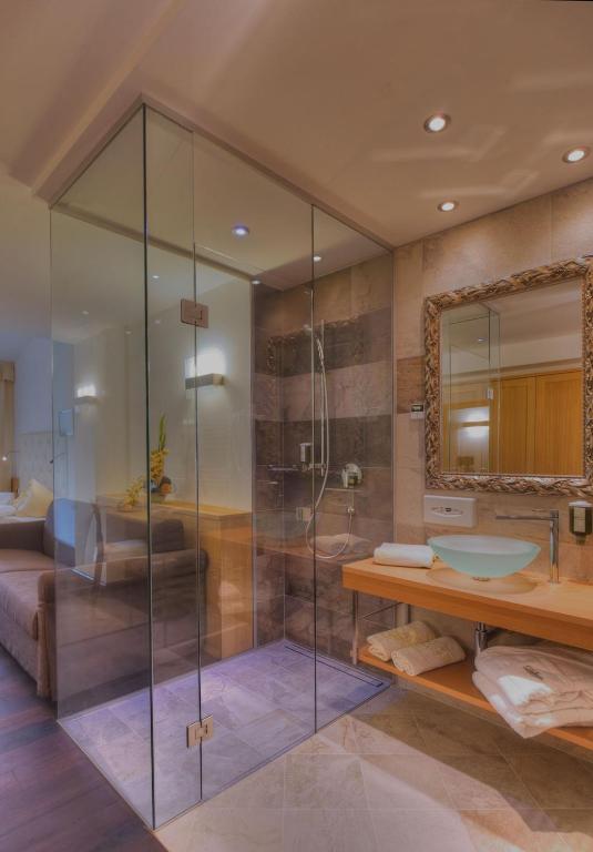 Koupelna v ubytování Hotel Leitner
