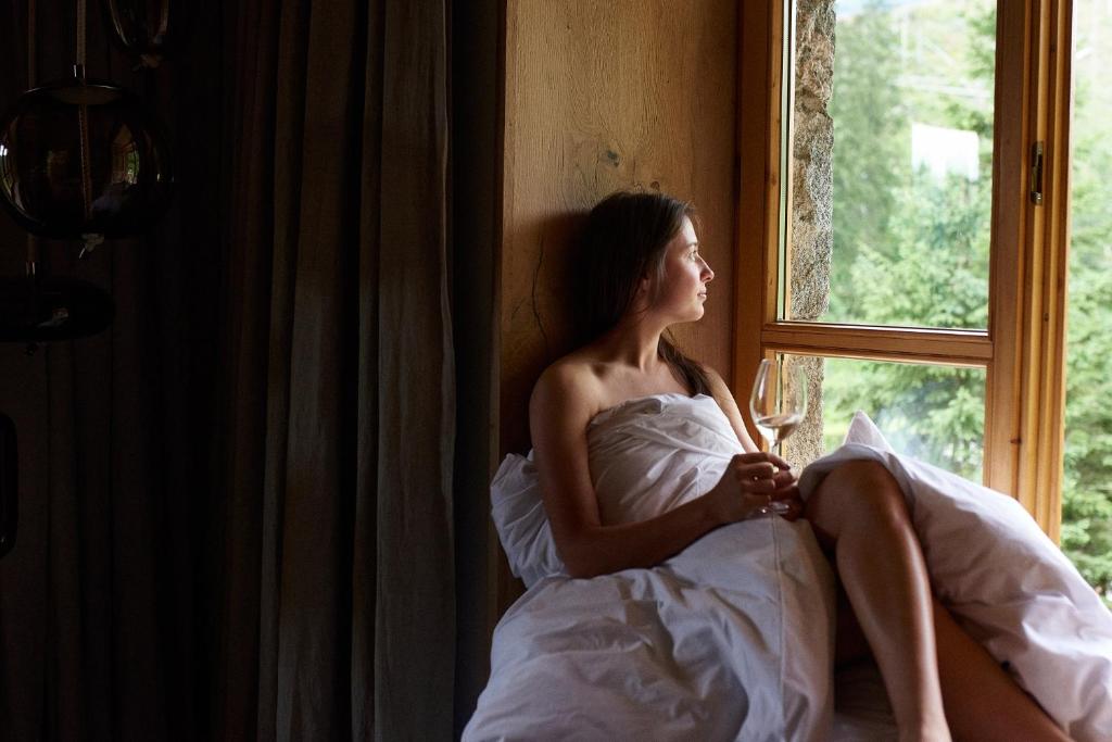 Postel nebo postele na pokoji v ubytování EnHotel