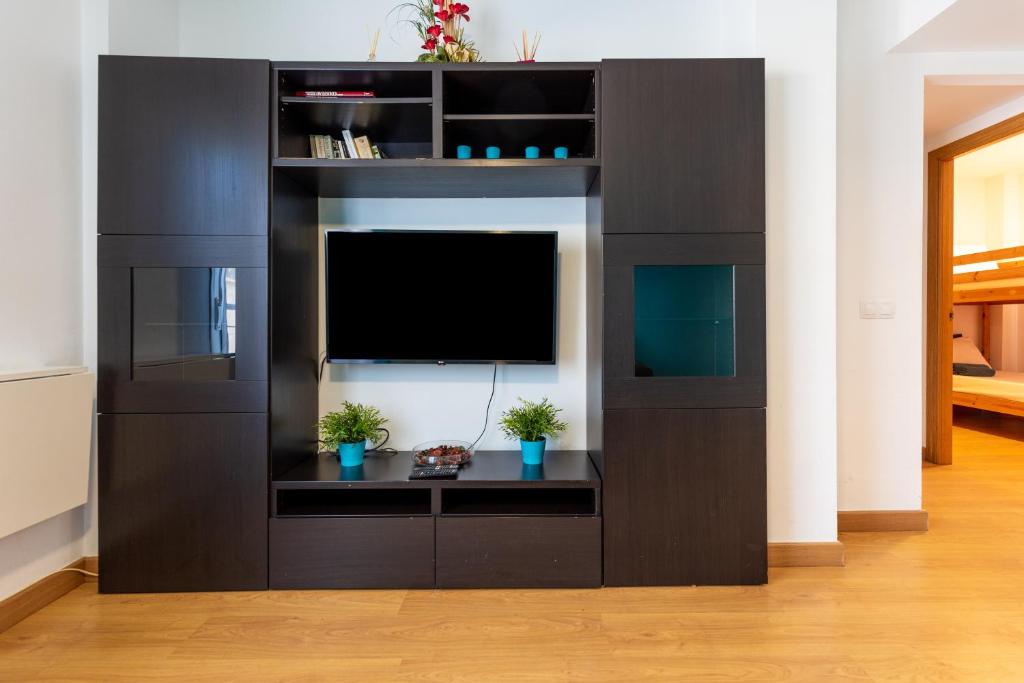A television and/or entertainment centre at San Miguel Centro