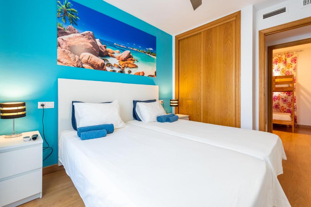 A bed or beds in a room at San Miguel Centro