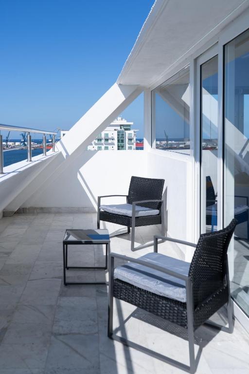 Balkón nebo terasa v ubytování Hawaii Hotel Veracruz