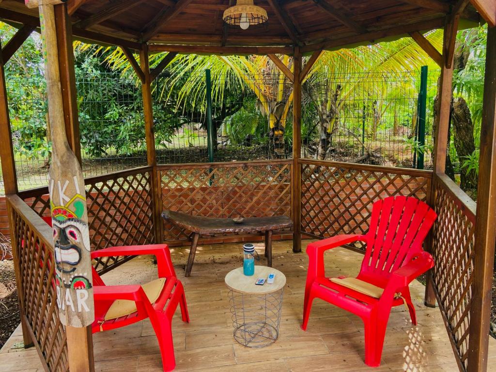Zahrada ubytování Magnifique Lodge en bois avec piscine et jardin de 800 m2