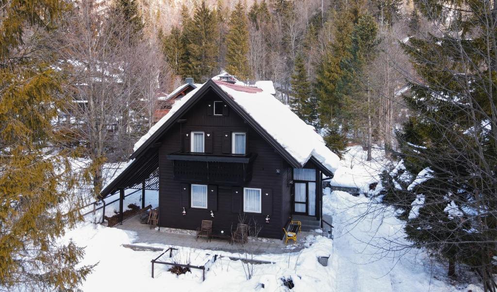 Chalet Lana with Hot Tub v zimě