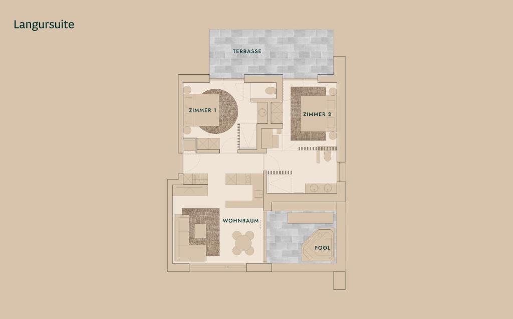 Půdorys ubytování 4Monkeys Apartments