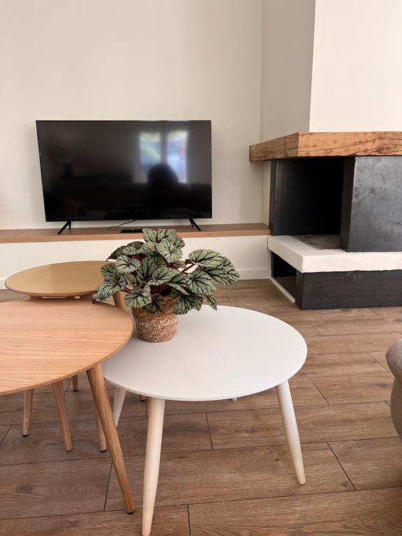 Telewizja i/lub zestaw kina domowego w obiekcie Appart'Alencon