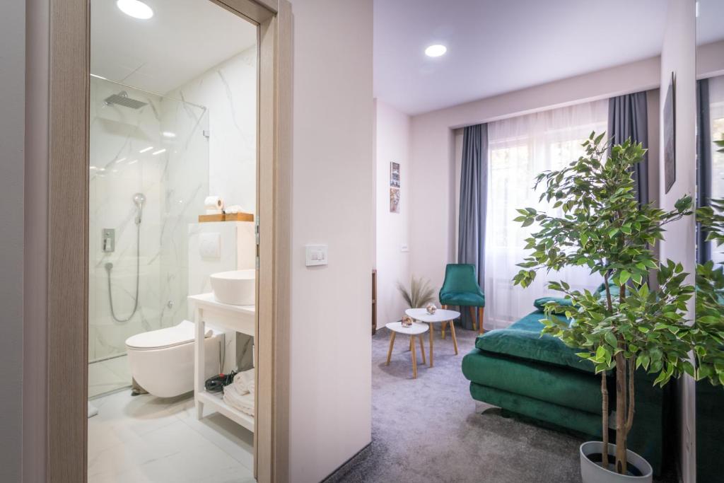 Koupelna v ubytování Veneti Suites