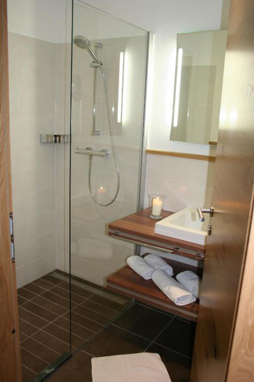 Koupelna v ubytování Alpenapartments Unterschlag