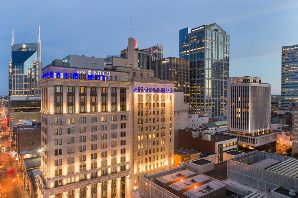 a city with tall buildings and tall buildings at Hotel Indigo Nashville, an IHG Hotel in Nashville