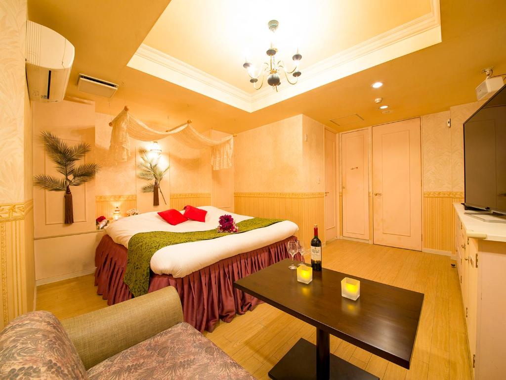 TV a/nebo společenská místnost v ubytování Hotel Gallery (Adult Only)