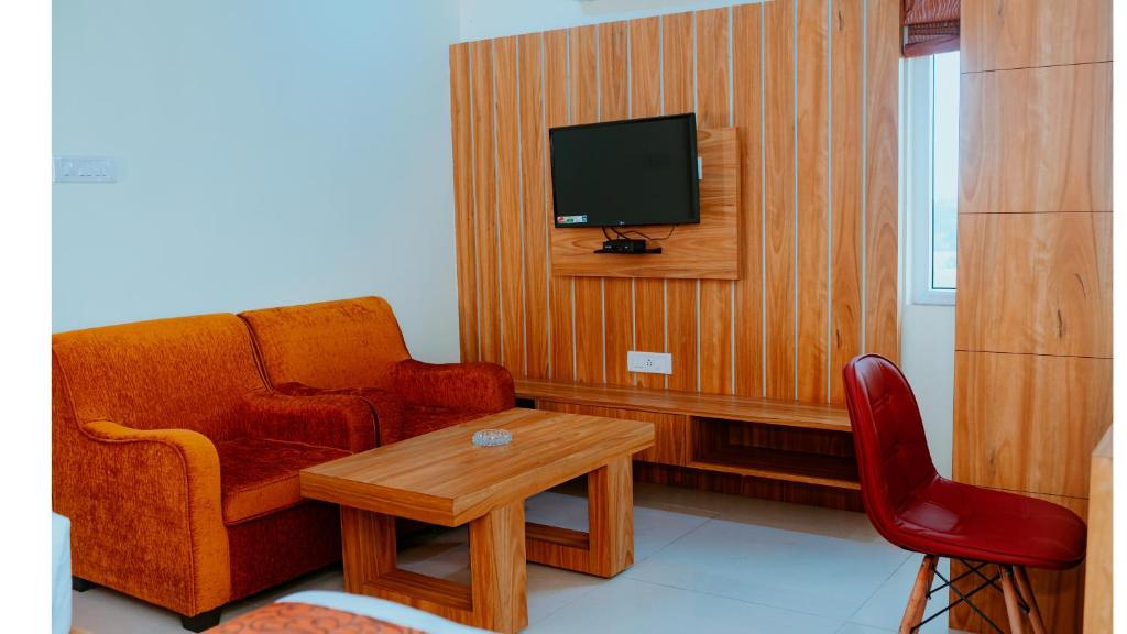 TV a/nebo společenská místnost v ubytování Hotel DC Star