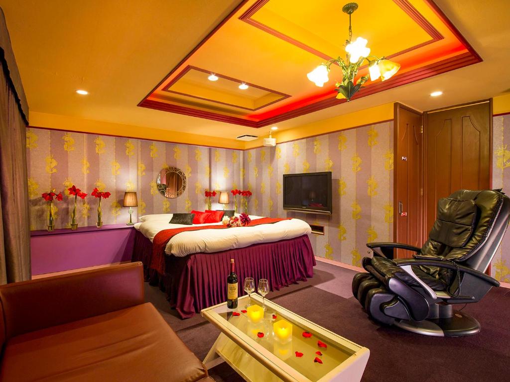 TV a/nebo společenská místnost v ubytování Hotel Gallery (Adult Only)