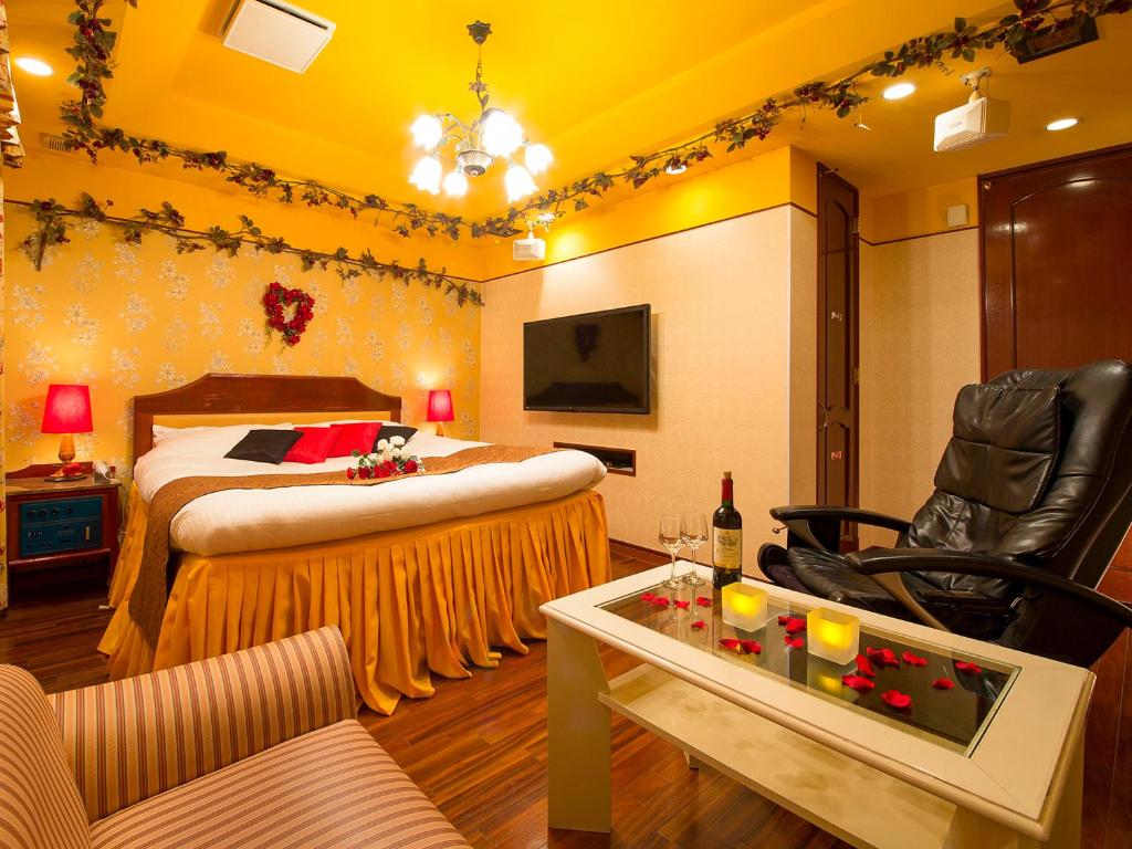 TV a/nebo společenská místnost v ubytování Hotel Gallery (Adult Only)