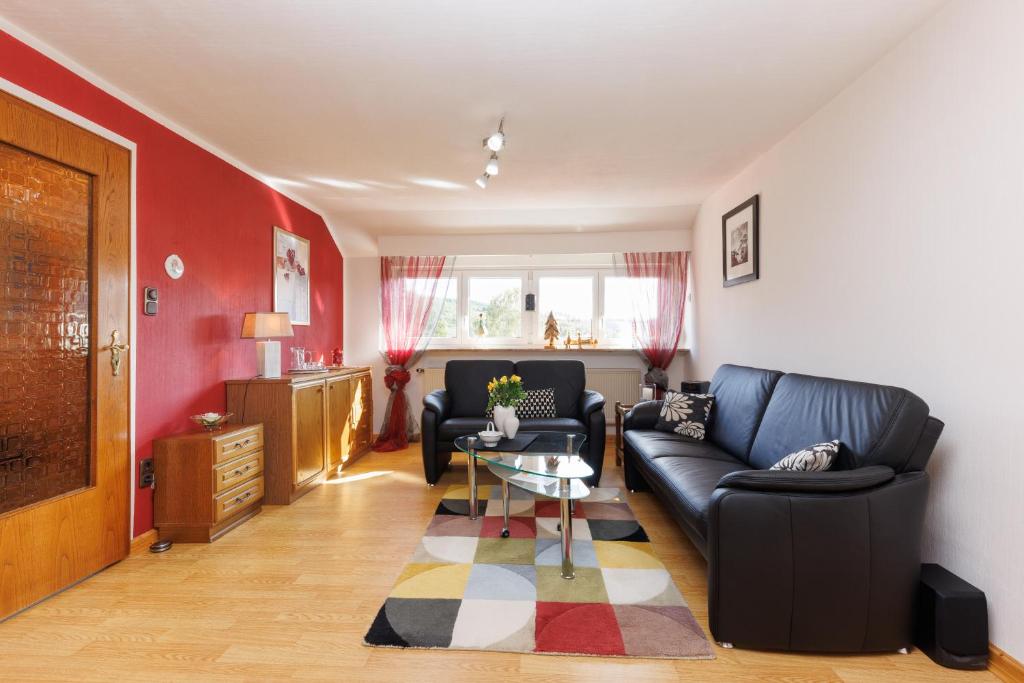 Χώρος καθιστικού στο Fewo Röspe